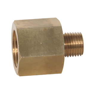 1/2" FPT x 1/4" MPT - Reducing Extender Adapter - Brass Pipe Fitting