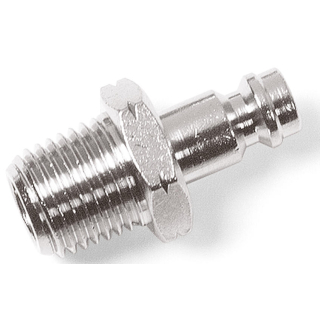 AC Mini Plug x 1/4" Ml NPTF - Nickel-Plated Brass - AC Mini QD Coupler