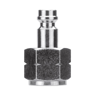 AC Mini Plug x 1/4" Fm NPTF - Nickel-Plated Brass - AC Mini QD Coupler