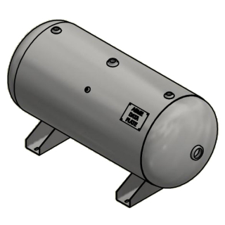 60 Gallon - 20x48 - 200 PSI - Saddle Only - Horizontal Air Tank