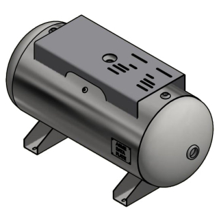 60 Gallon - 20x48 - 200 PSI - Saddle & Topplate - Horizontal Air Tank