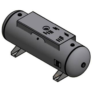 80 Gallon - 20x63 - 200 PSI - Saddle & Topplate - Horizontal Air Tank