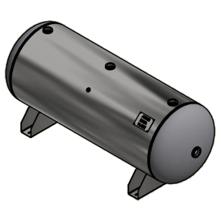 120 Gallon - 24x67 - 200 PSI - Saddle Only - Horizontal Air Tank