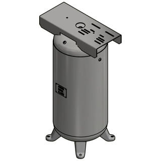 60 Gallon - 20x48 - 200 PSI - Legs & Topplate - Vertical Air Tank