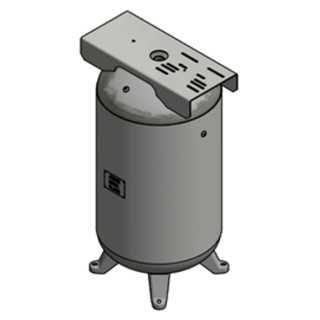 80 Gallon - 24x45 - 200 PSI - Legs & Topplate - Vertical Air Tank