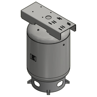 120 Gallon - 30x45 - 200 PSI - Basering & Topplate - Vertical Air Tank