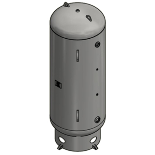 400 Gallon - 36x93 - 200 PSI - Basering Only - Vertical Air Tank