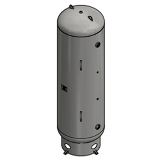500 Gallon - 36x117 - 200 PSI - Basering Only - Vertical Air Tank