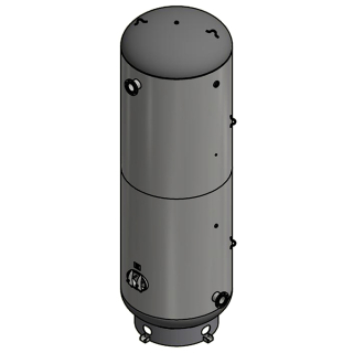 3800 Gallon - 72x228 - 150 PSI - Basering Only - Vertical Air Tank