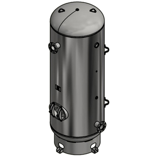 660 Gallon - 42x120 - 200 PSI - Basering Only - Vertical Air Tank