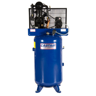 5 HP - 18.1 CFM @ 100 PSI - 1 Phase 230V/22A - Cast Iron 715 RPM Pump - 80 Gallon Vertical - Two Stage Air Compressor