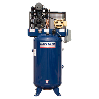 5 HP - 17.5 CFM @ 175 PSI - 3 Phase 208/230/460V - Cast Iron 767 RPM Pump - 80 Gallon Vertical - Two Stage - Piston Air Compressor