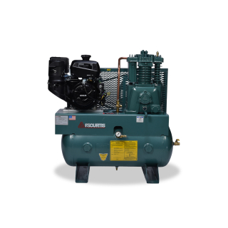 14 HP Kohler Engine - 22.5 CFM - 30 Gallon Tank - Horizontal - CA Gas Drive - Reciprocating Air Compressor