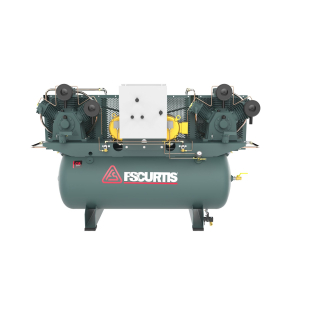 7.5 (x2) HP - 28.7 (x2) CFM - 230/1 Voltage - 120 Gallon Tank - Duplex - CA Ultrapack - Reciprocating Air Compressor