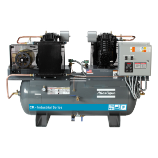 5 (x2) HP - 34.8 ACFM - 230/1 Voltage - 120 Gallon Tank - Duplex - CR Industrial - TEFC/NEMA4 - Piston Air Compressor