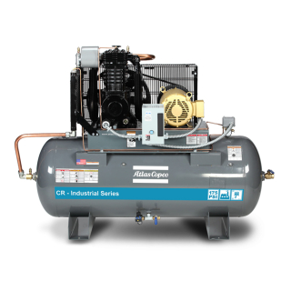 15 HP - 51 ACFM - 460/3 Voltage - 120 Gallon Tank - Horizontal - CR Industrial - Piston Air Compressor