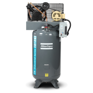 5 HP - 17.4 ACFM - 230/1 Voltage - 80 Gallon Tank - Vertical - CR Industrial - Piston Air Compressor