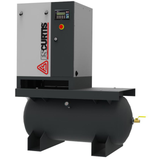 5 HP - 15 CFM - 230/1 Voltage - 120 Gallon Tank - ES Tank Mounted - Oil-Free Scroll Air Compressor