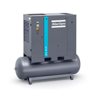 25 HP - 110 CFM - (208-230/460)/3 Voltage - 132 Gallon Tank - Horizontal - G18 Pack - Rotary Screw Compressor Air Compressor