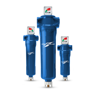 1" NPT - 110 SCFM - DP Gauge - Manual Drain - Particulate Filter