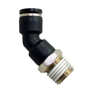 1/8" OD Tube x 1/8" NPT - Male 45 Elbow Connector - Push to Connect Fitting