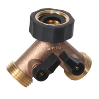 Garden Hose Faucet Manifold 3/4 GHT Heavy Duty Brass