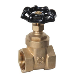 1" FPT Brass Gate Valve 200 PSI CWP 150 WSP