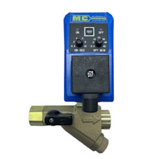 1/2" FPT Condensate Timer Drain w/Integrated Shut-off Strainer 115V 230 PSI