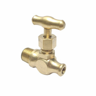 Bronze Needle Valve Stopcock 1/4 MPT x Drain