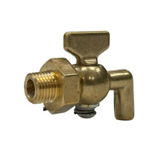 Brass Stopcock Plug Valve 1/4 MPT x Spout Tee Handle