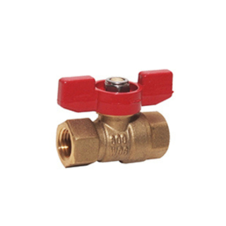 1/4" FPT Mini Brass Ball Valve w/T-Handle 600 PSI CWP 150 WSP