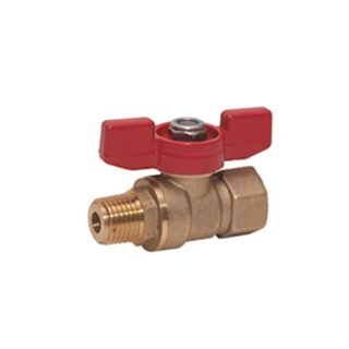 1/2" MPT x FPT Mini Brass Ball Valve w/T-Handle 600 PSI CWP 150 WSP