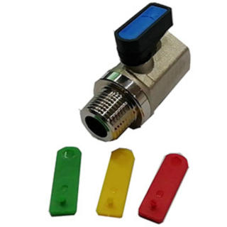 1/2" M X F Inline Mini Valve w/ Handle Insert Set