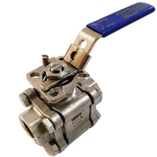 1" FPT 316SS 3PC Ball Valve w/Locking Handle 2000 PSI CWP 150 WSP