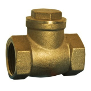 SCT-100 1" FPT 200 CWP T-Pattern Brass Swing Check Valve