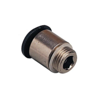 1/8" OD Tube x M8 - Male Straight Round Connector - Push to Connect Fitting (Compact)