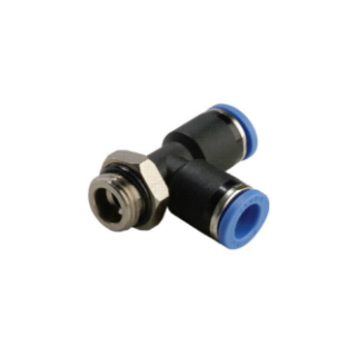 16mm OD Tube x 3/8" BSPP - Male Run Tee Connector - Push to Connect Fitting