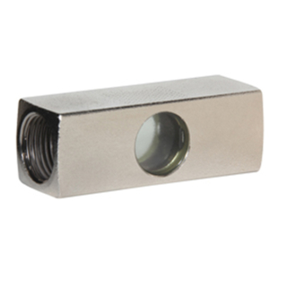 1/2" x 1/4" FPT - Nickel Plated Manifold - Sight Glass