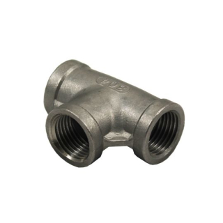 1" NPT - Female Tee - 316 Stainless Steel Pipe Fitting