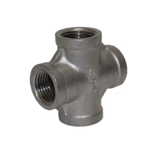 1" NPT - Female Cross - 304 Stainless Steel Pipe Fitting