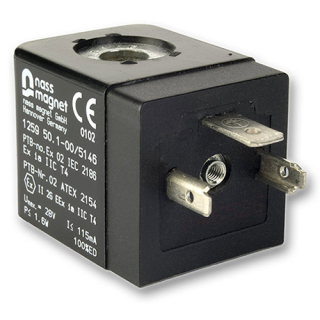 24V DC - 200C - DIN w/ Armature Tube Assembly - Solenoid Coil