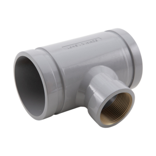 Reducing Tee 115mm x 73mm w/couplings