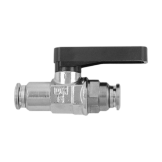 Ball Valve, Tube-to-Tube, 14mm (Includes Valve and 2 Male Connectors)
