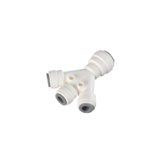 3/8" x 1/4" OD Tube - 3 Port Union Y - Acetal Water Fitting