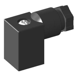 Form C - DIN Connector for Solenoid Valves - w/ No Circuit